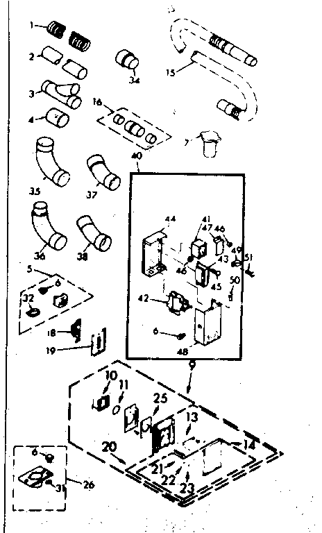 Installation Replacement Parts Diagram and Parts List for 11640590  Kenmore Central Vacuum