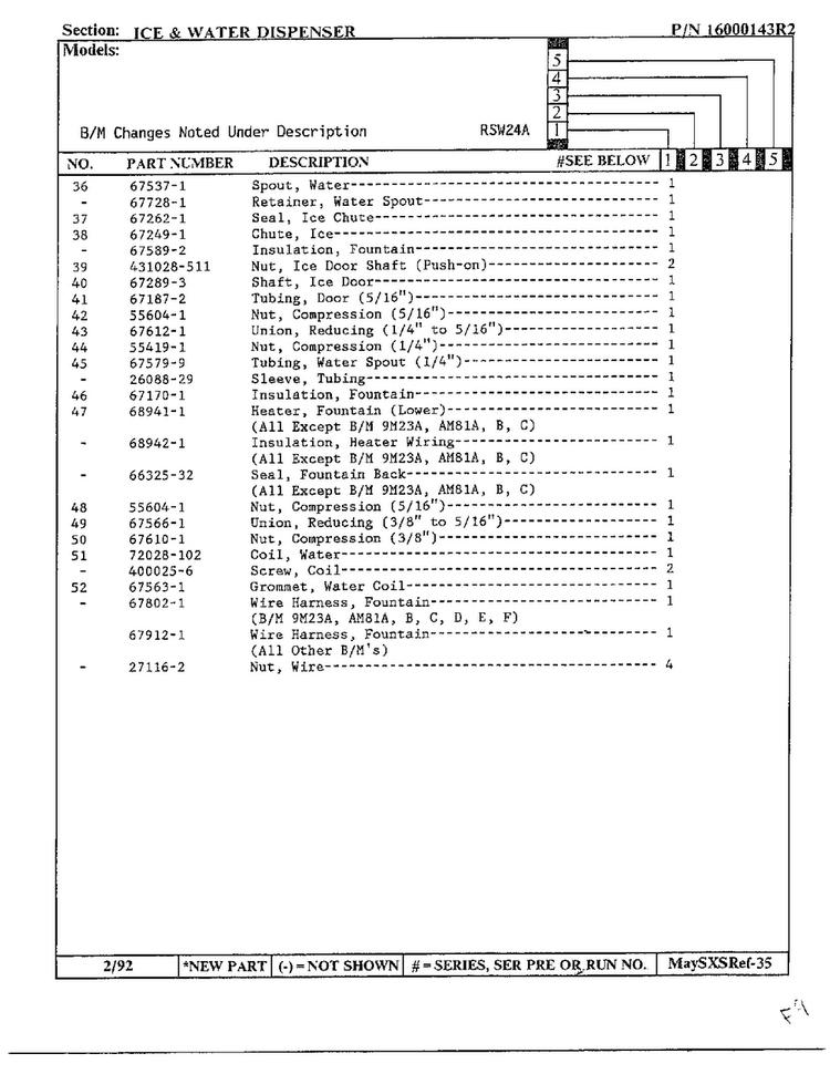 Ice And Water Dispenser Page 3 Diagram and Parts List for 24712  Maytag Refrigerator