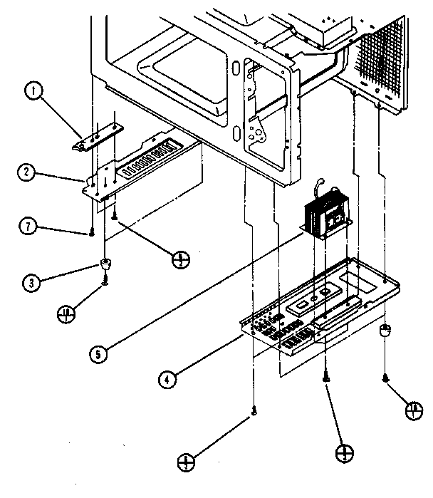 Base-Plate Diagram and Parts List for 99621  Kenmore Microwave