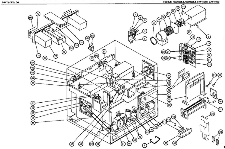 Section 7 Diagram and Parts List for FS-14EVPA  Amana Microwave