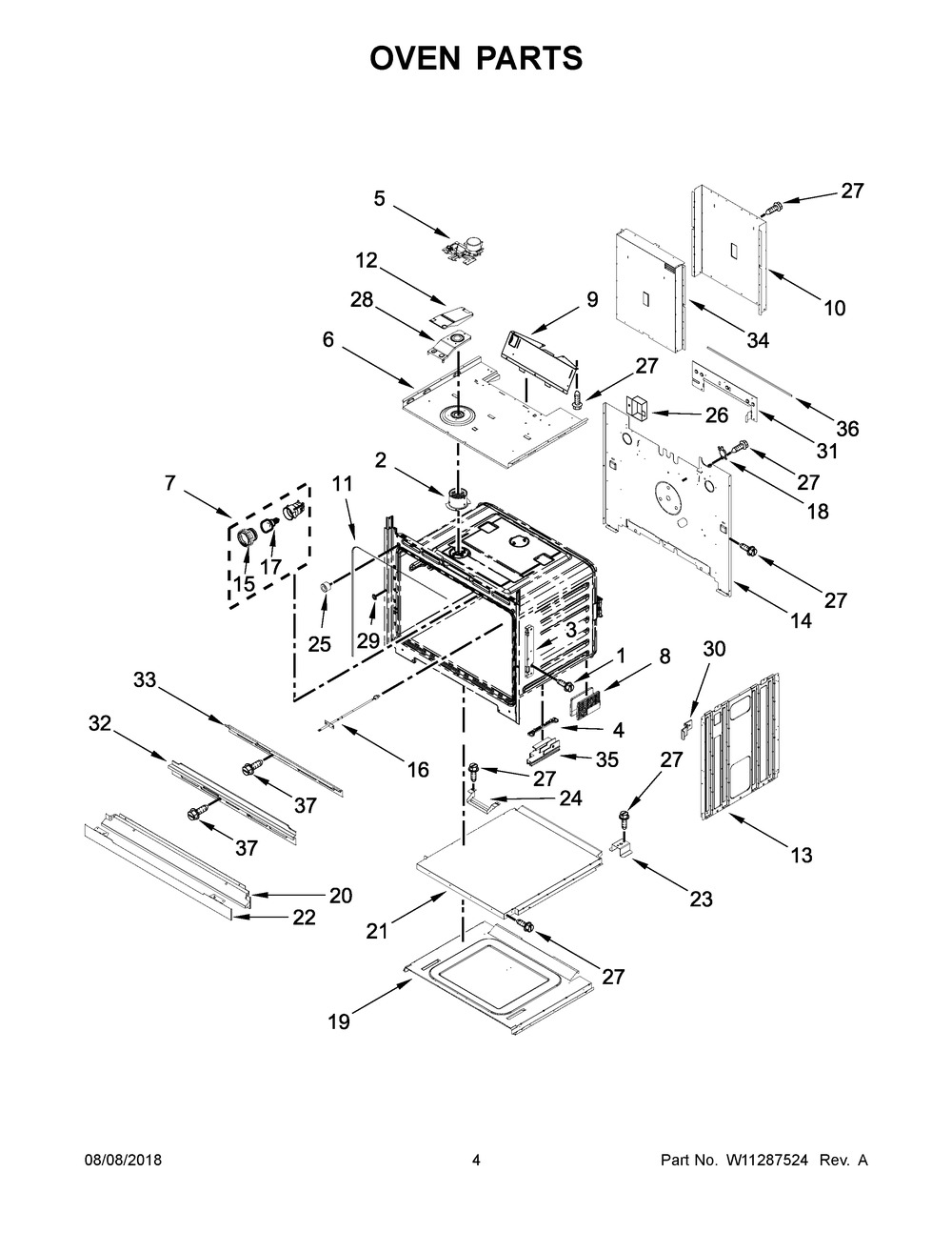 Oven Parts Diagram and Parts List for MEW9630FZ03  Maytag Wall Oven
