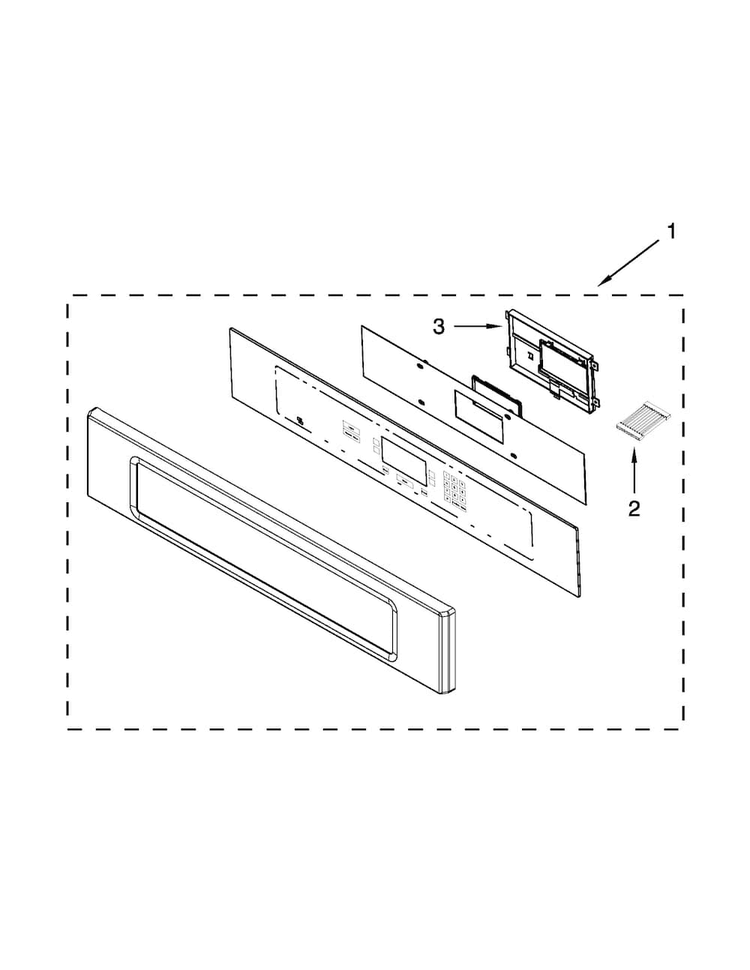 Control Panel Parts Diagram and Parts List for JMC2127WS01  Jenn-Air Microwave