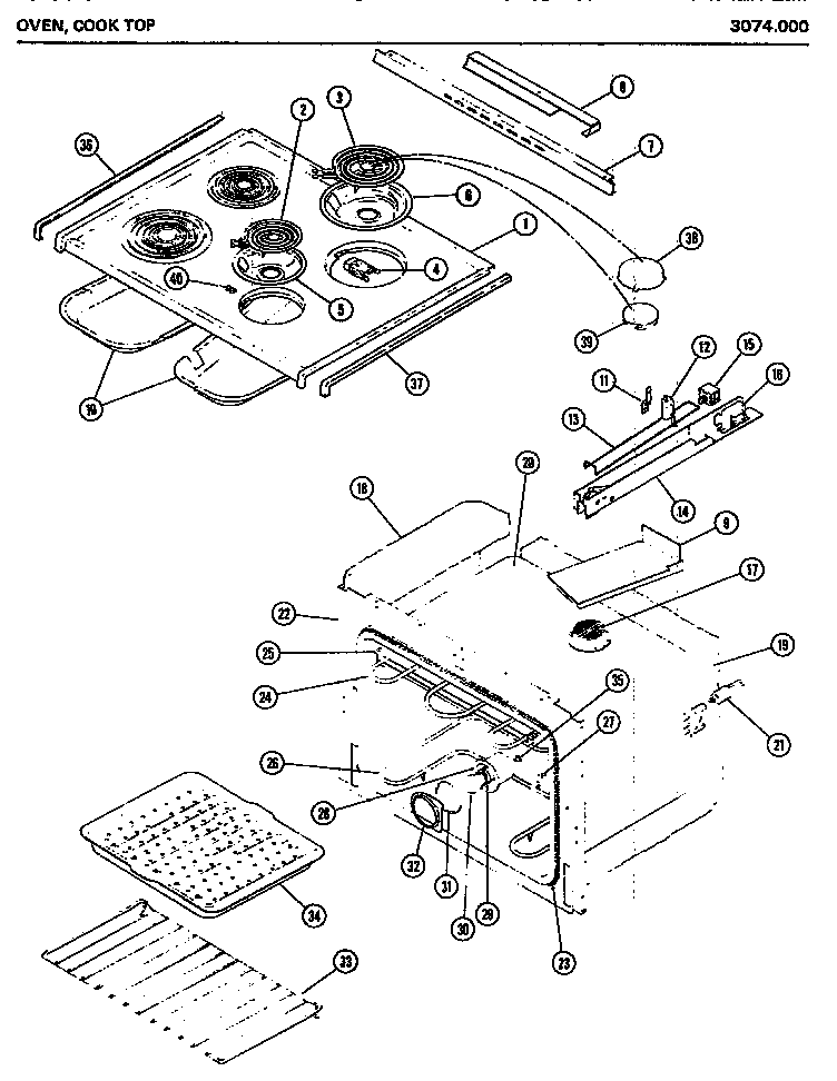 03 - OVEN Diagram and Parts List for 3074000  Maytag Microwave