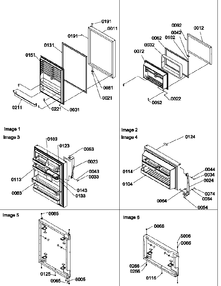 Door Assemblies And Handles Diagram and Parts List for HT600W-P1319401WW  Amana Refrigerator
