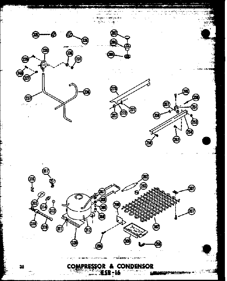 Section 9 Diagram and Parts List for ESRF16-C-P30303-3WC  Amana Refrigerator
