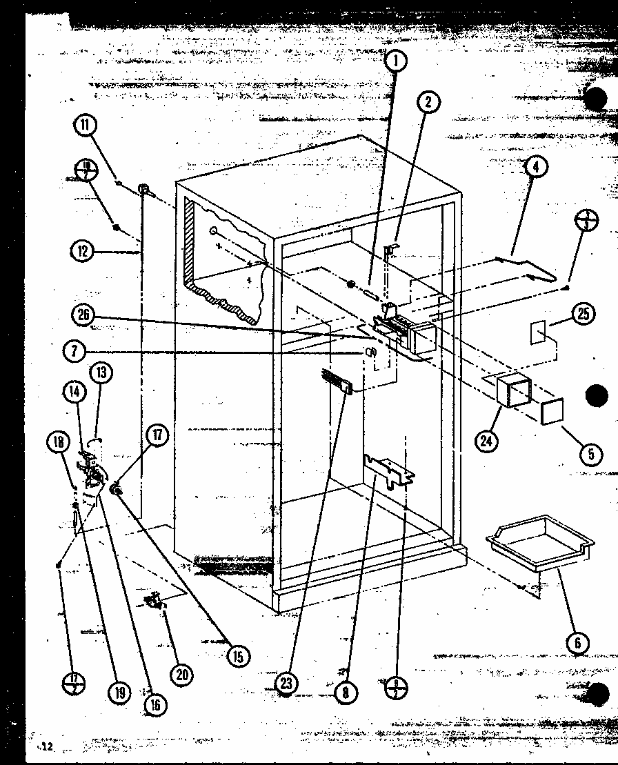 (tli18m/p7858521w) (tli18m/p7858522w) Diagram and Parts List for TLI22M-P7858524W  Amana Refrigerator
