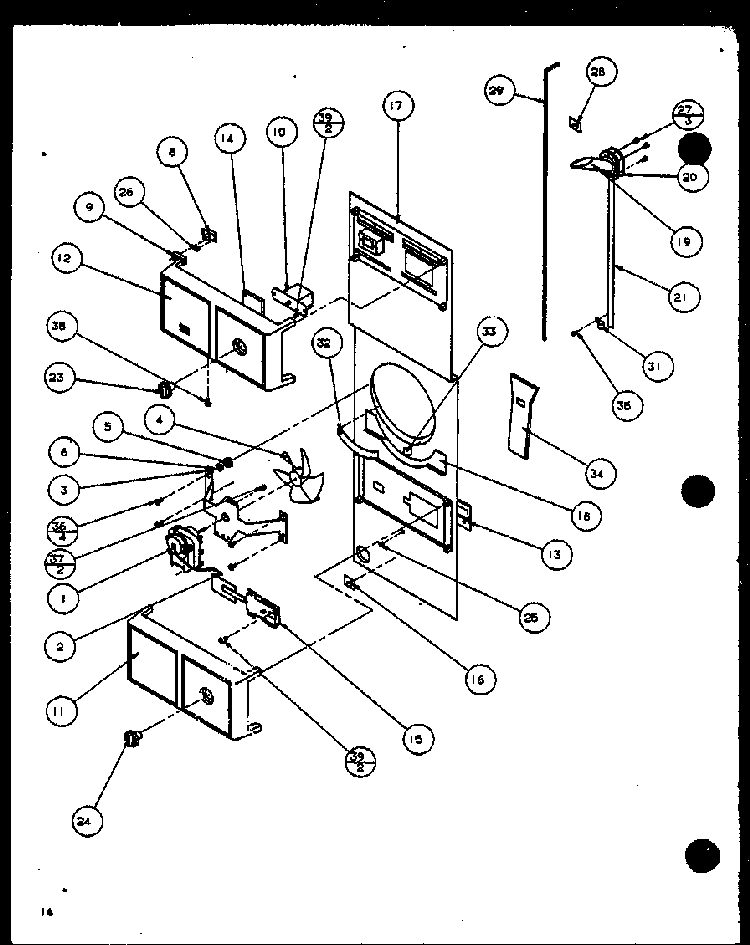 Section 4 Diagram and Parts List for TM14QBL-P1111101WL  Amana Refrigerator