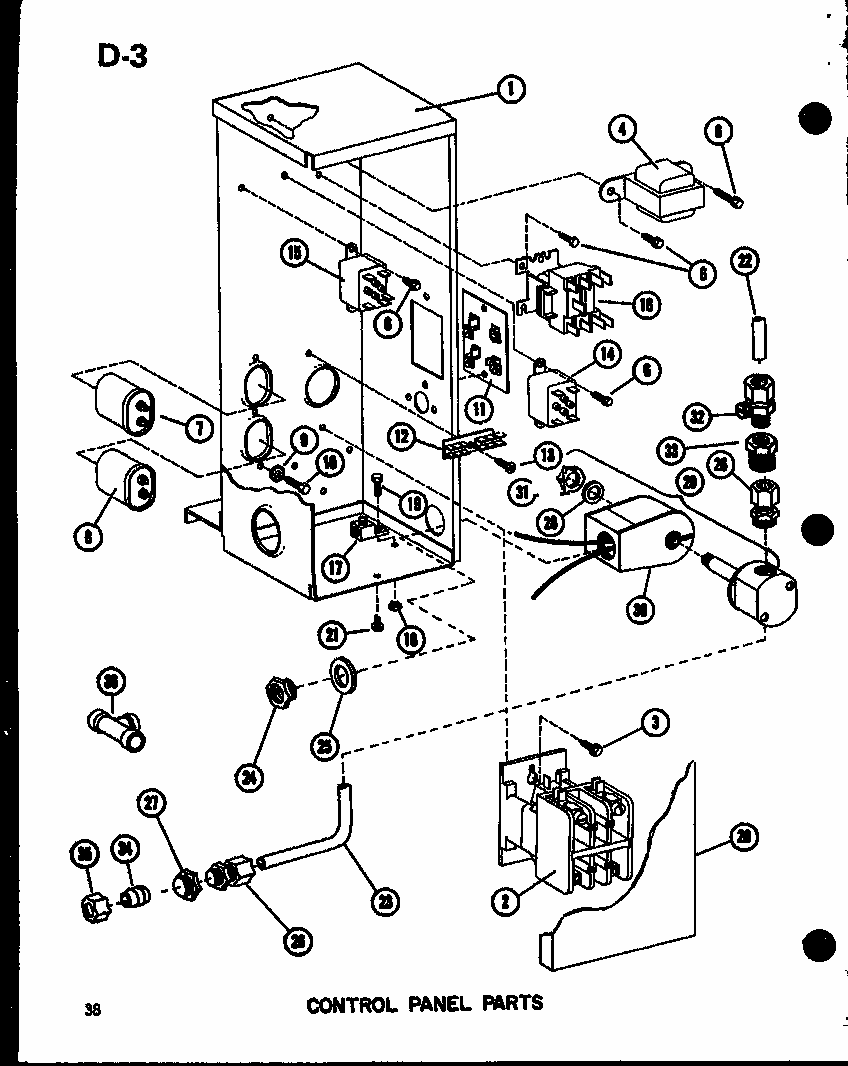 Control Panel Parts (epcg4212-1b/p67470-9c) (epcg4812-1b/p67470-10c) (epcg4812-3b/p67470-12c) (epcg6012-1b/p67470-11c) (epcg6012-3b/p67470-13c) Diagram and Parts List for EPCG4213-1B P67470-4C Amana Air Conditioner