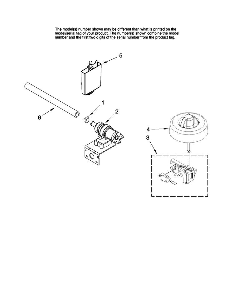 Fill And Overfill Parts Diagram and Parts List for MDC4650AWB3  Maytag Dishwasher