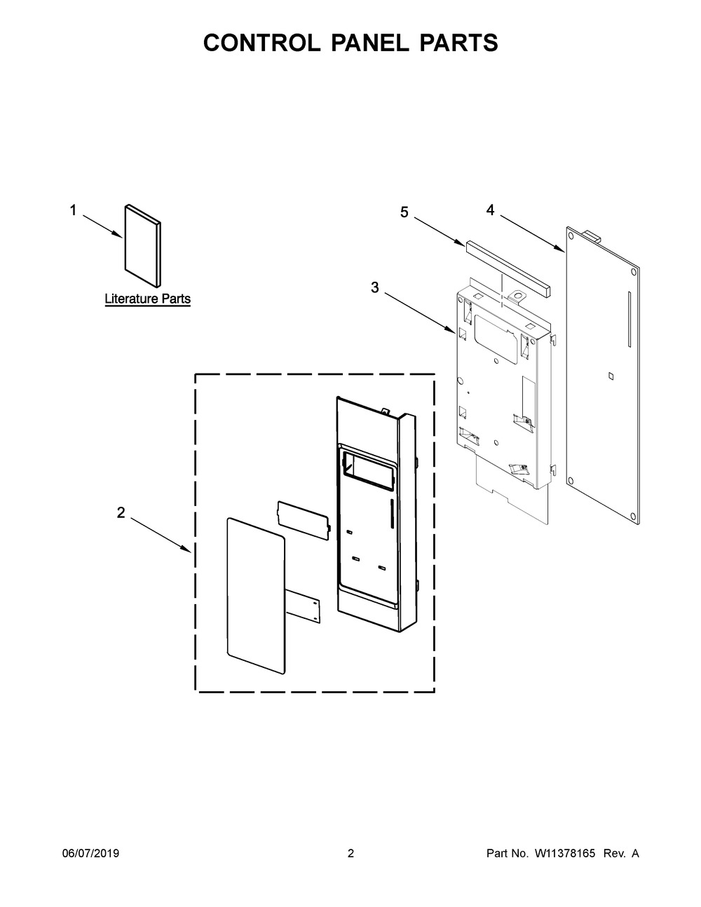 Control Panel Parts Diagram and Parts List for MMV1174FK1  Maytag Microwave