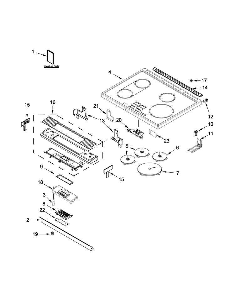 Cooktop Parts Diagram and Parts List for JIS1450CDS0  Jenn-Air Range