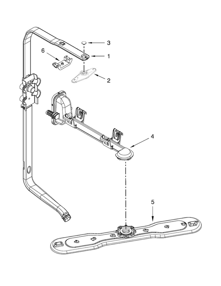 Upper Wash And Rinse Parts Diagram and Parts List for MDB8969SDE1  Maytag Dishwasher