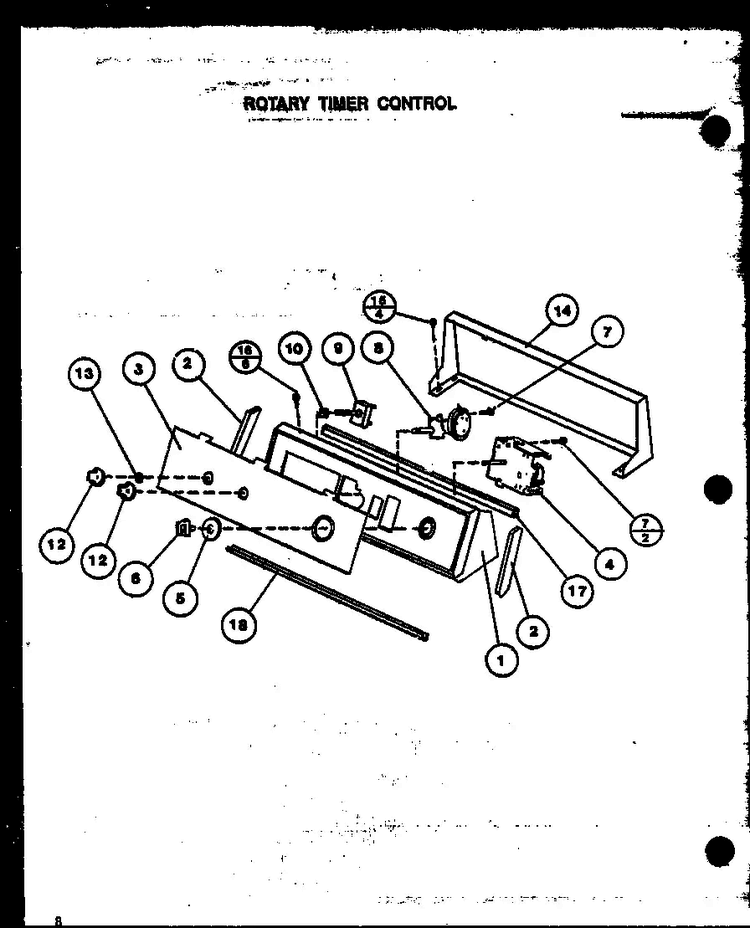 Section 3 Diagram and Parts List for CW9003W P1122813WW Amana Washer