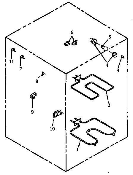 Electric Components Diagram and Parts List for CARH664E-P1142622NE  Amana Range