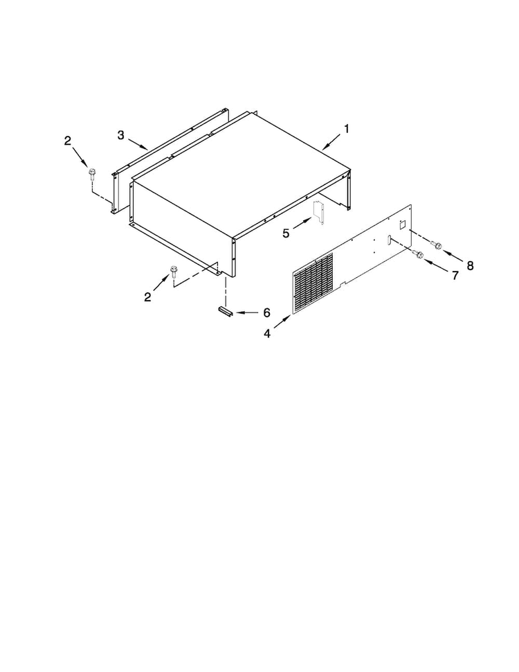 Top Grille And Unit Cover Parts Diagram and Parts List for JS48NXFXDW02  Jenn-Air Refrigerator