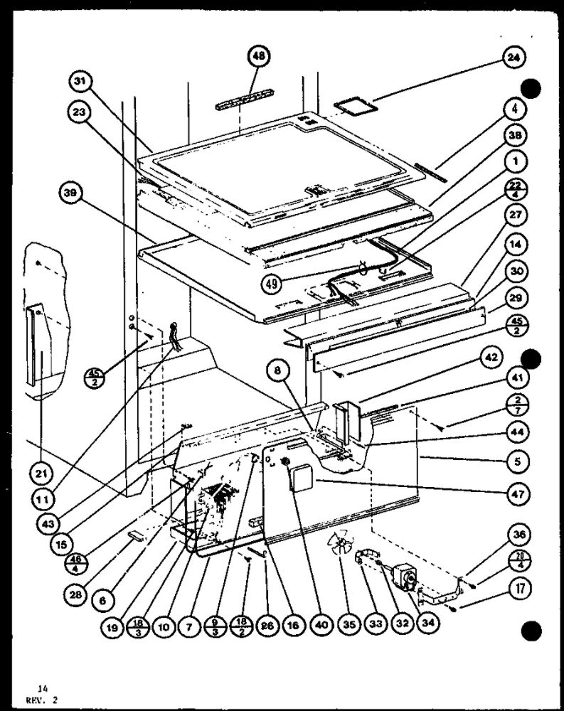 Diagram 3 Diagram and Parts List for IC3K-P7621310W-BM  Amana Refrigerator