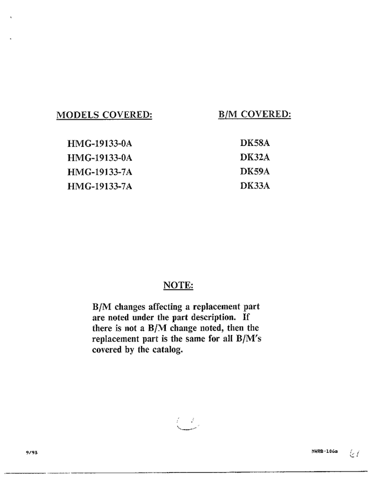 Front Cover Diagram and Parts List for 19133-0A  Admiral Refrigerator
