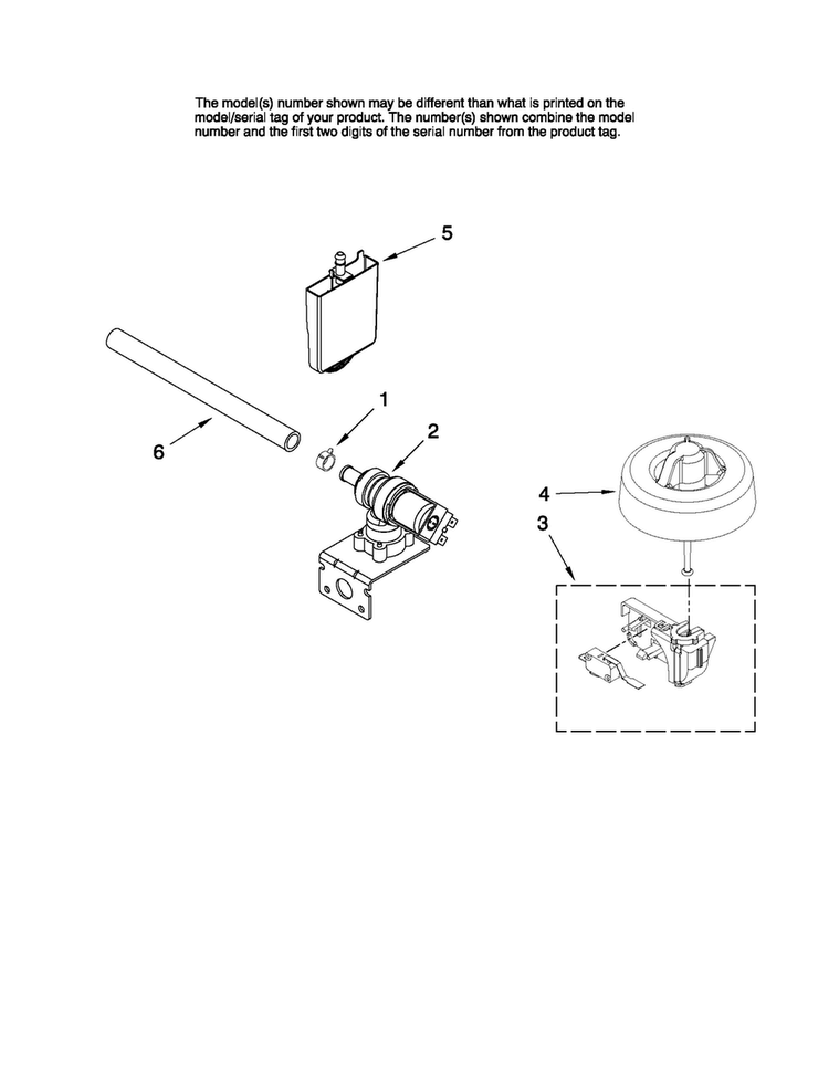 Fill And Overfill Parts Diagram and Parts List for MDC4650AWB0  Maytag Dishwasher