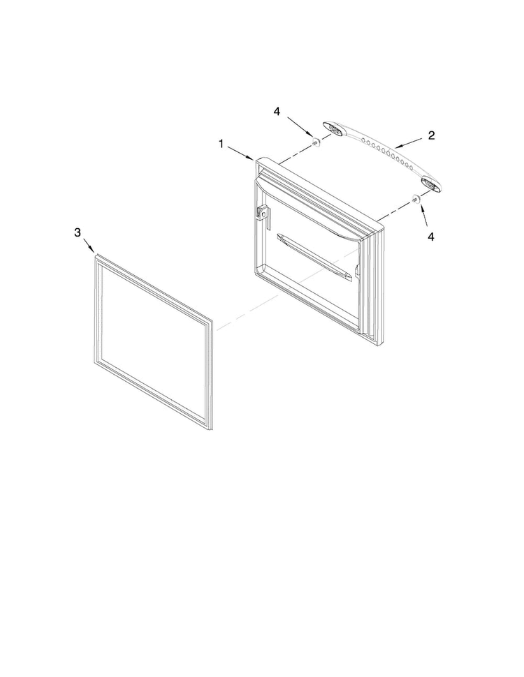 Freezer Door Parts Diagram and Parts List for MBB1957VEB2  Maytag Refrigerator