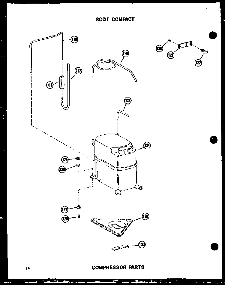 Compressor Parts Diagram and Parts List for 113W-3W P54975-64R Amana Air Conditioner
