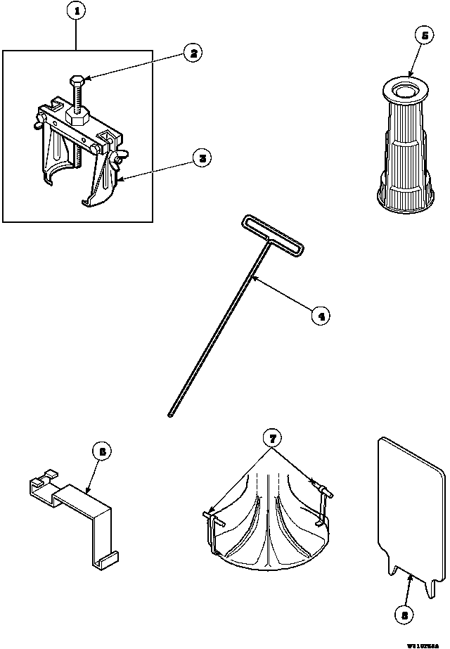 Special Tools Diagram and Parts List for CW8413W2-PCW8413W2  Crosley Washer