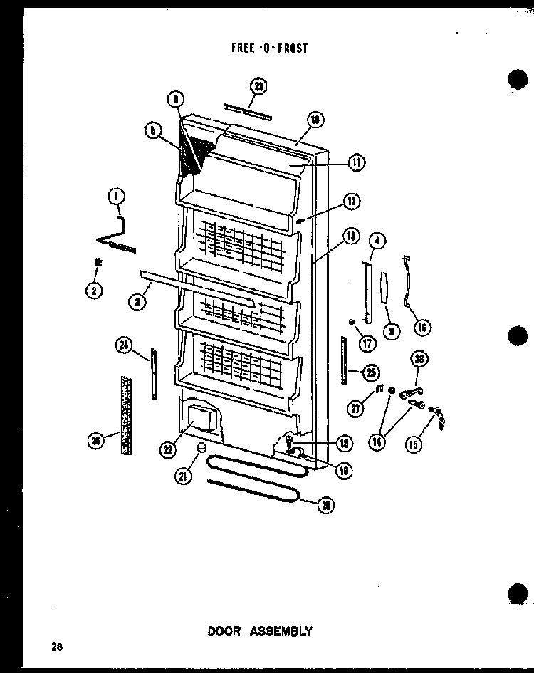 Section 4 Diagram and Parts List for UF12K-C P60250-9WC Amana Freezer