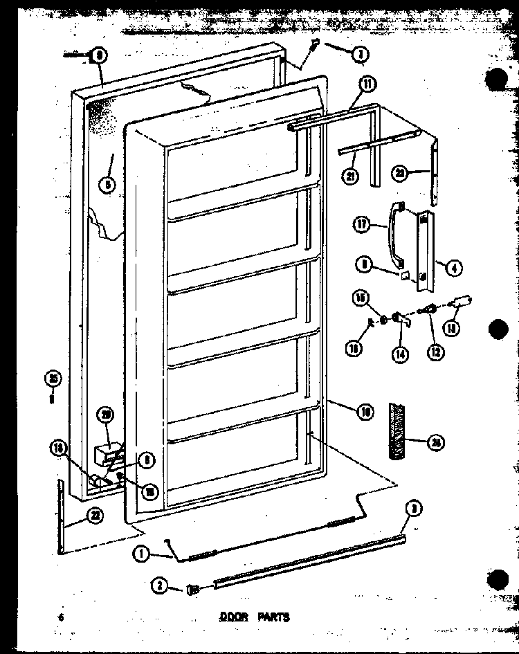 Section 4 Diagram and Parts List for ESUF16B P60345-50W Amana Freezer