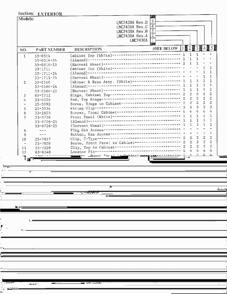 Exterior Page 2 Diagram and Parts List for 7430A REV D Norge Dryer