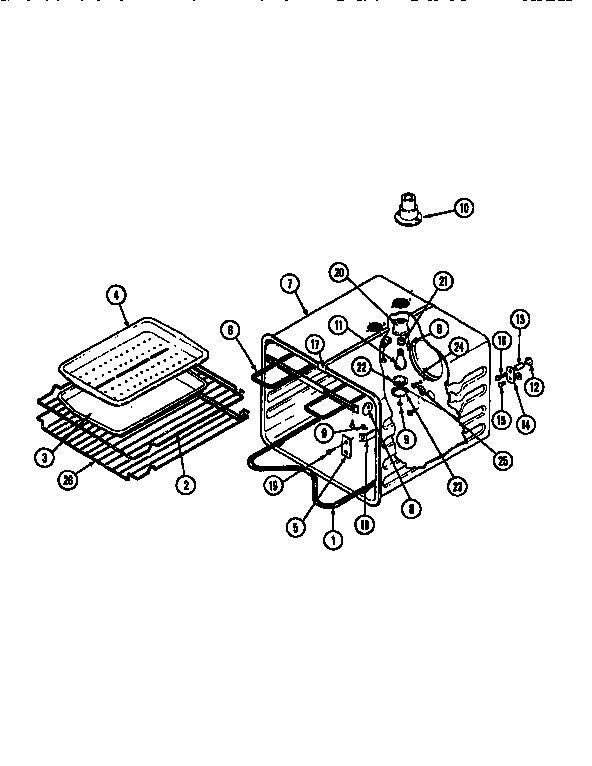 Oven Liner-lower Diagram and Parts List for WM2750B M167B Jenn-Air Wall Oven