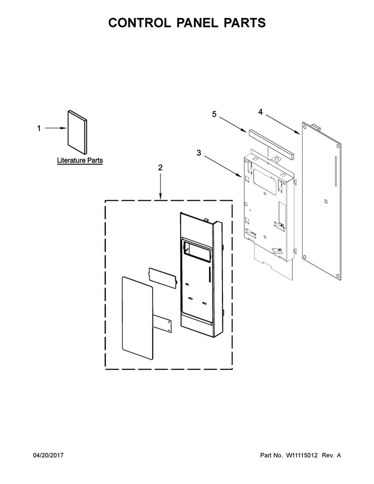 Control Panel Parts Diagram and Parts List for MMV1174FS0  Maytag Microwave