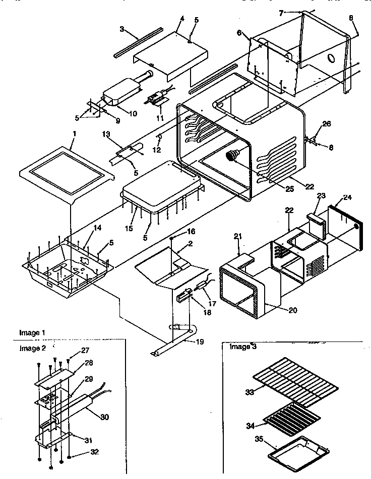 Cavity Diagram and Parts List for ARG7200L-P1143331NL  Amana Range