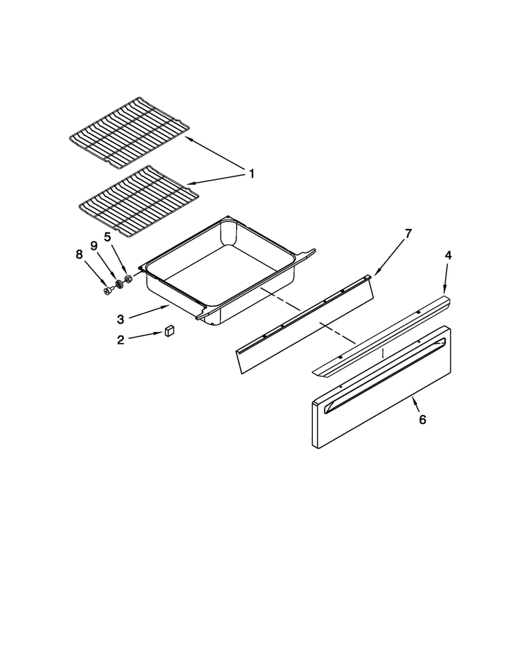 Drawer And Rack Parts Diagram and Parts List for MGS5752BDS21  Maytag Range