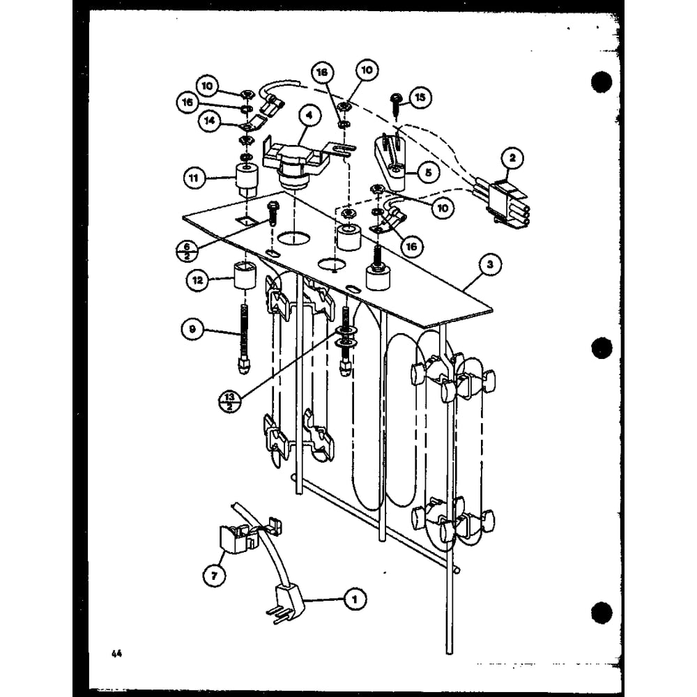 Diagram 4 Diagram and Parts List for PTRC32B1 P6924609R Amana Air Conditioner
