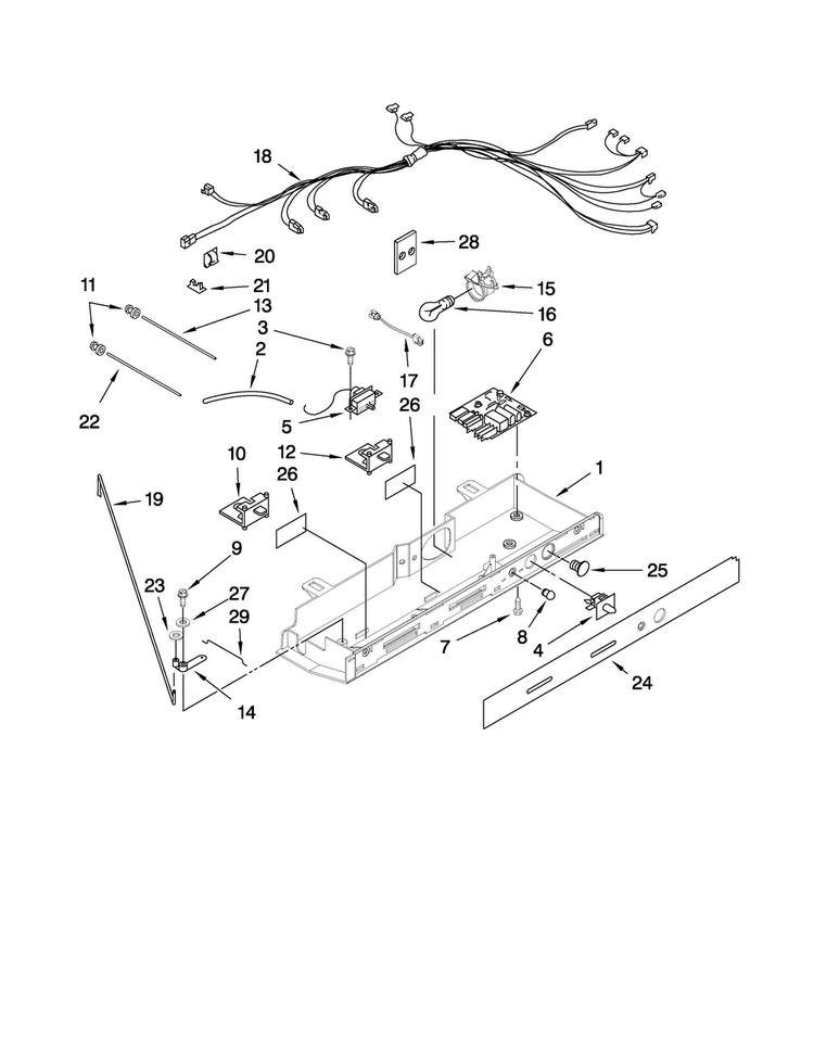 Control Parts Diagram and Parts List for MSD2572VEB00  Maytag Refrigerator