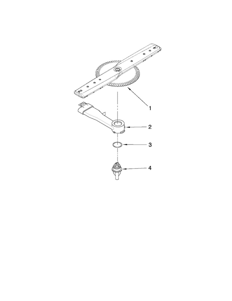 Lower Washarm Parts Diagram and Parts List for MDB6709AWW3  Maytag Dishwasher
