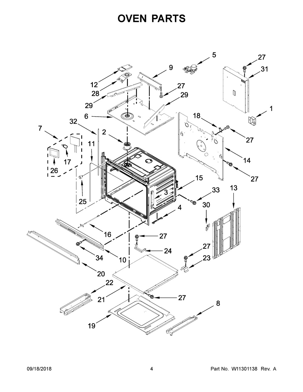 Oven Parts Diagram and Parts List for JMW2430DP03  Maytag Microwave Oven Combo
