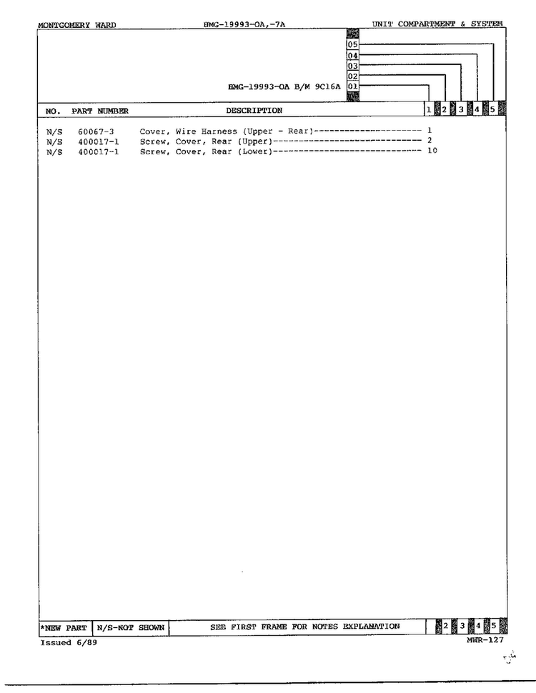 Unit Compartment And System Page 3 Diagram and Parts List for 19993A  Admiral Refrigerator