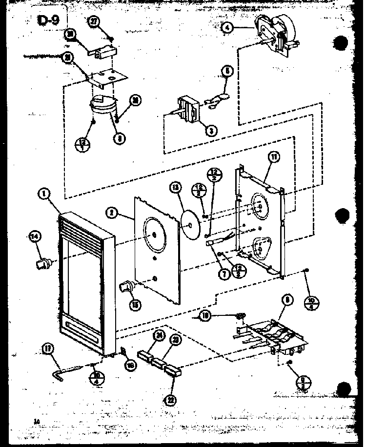 Timer Diagram and Parts List for RL6-5ET P76251-3M Amana Microwave