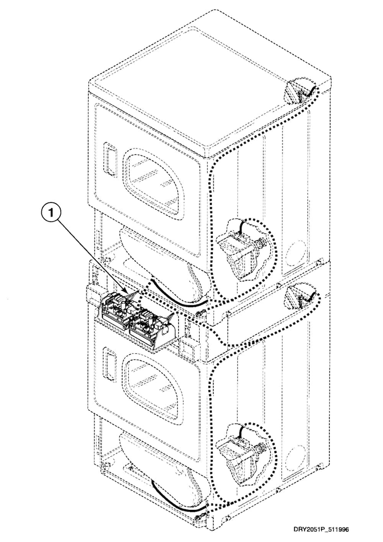 Harnesses 1 Diagram and Parts List for SSGT09LF  Speed Queen Dryer
