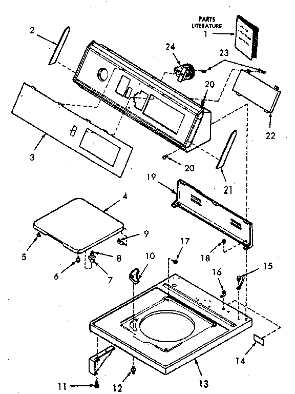 Control Hood, Controls, Cabinet Top And Loading Door Diagram and Parts List for NA8631W33921  Speed Queen Washer