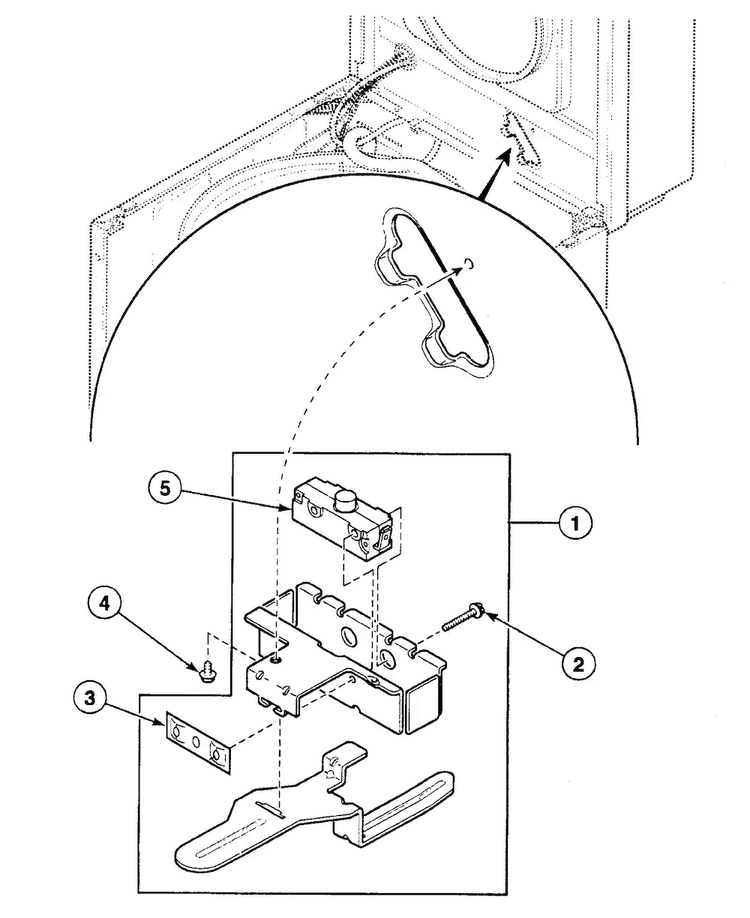 Lid Switch Diagram and Parts List for SWT621LD  Speed Queen Washer