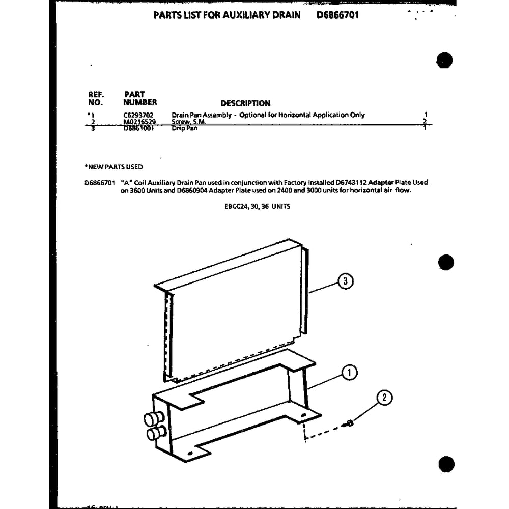 Diagram 2 Diagram and Parts List for EBCC2400MBM 9846201C Amana Air Conditioner