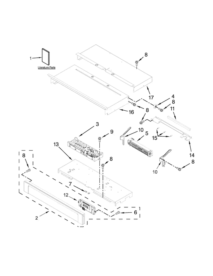 Control Panel Parts Diagram and Parts List for MEW7630DE01  Maytag Wall Oven