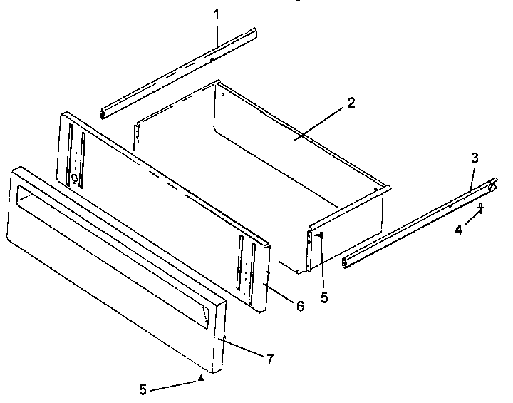 Storage Drawer Assembly Diagram and Parts List for AGDS901E P1131824NE Amana Range