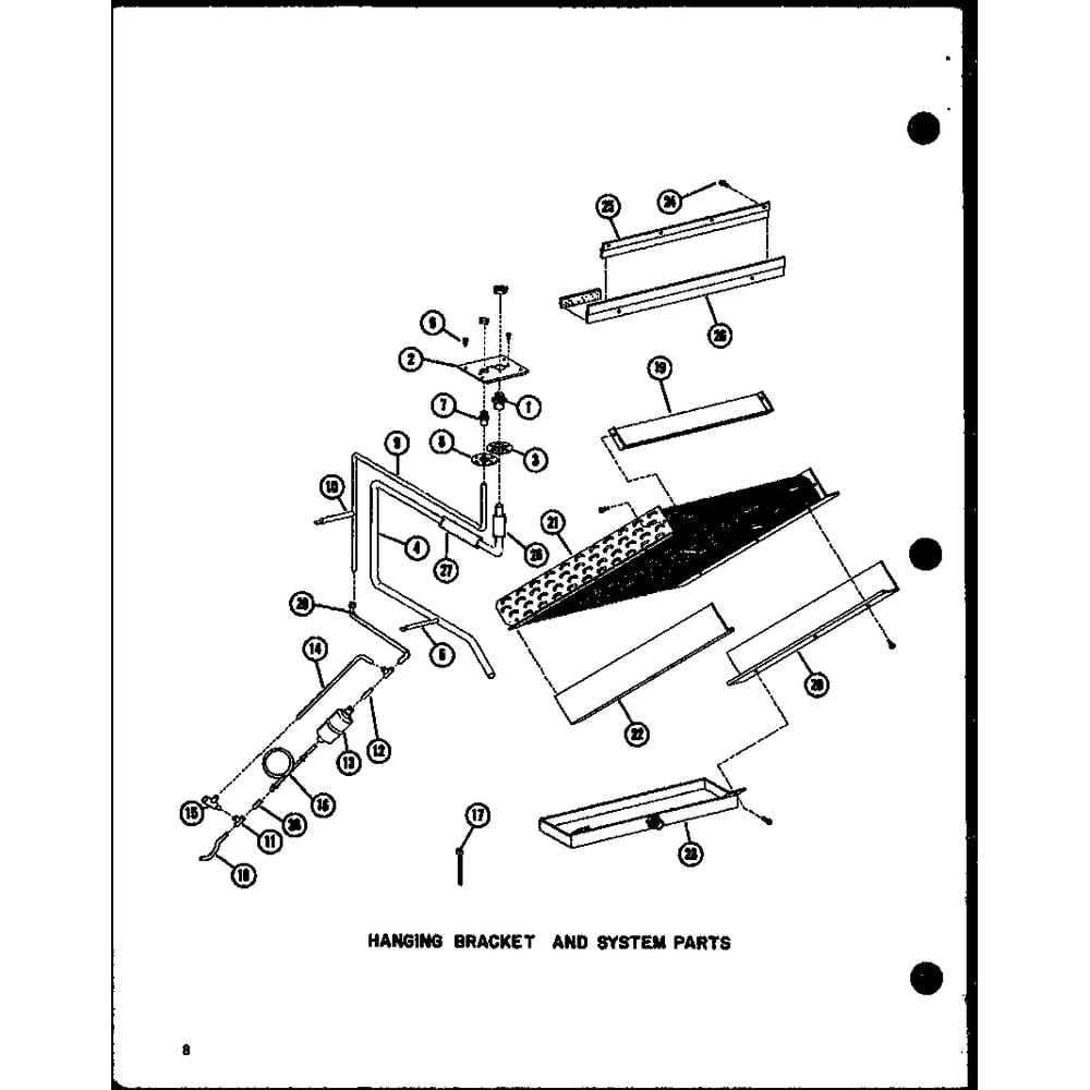 Hanging Bracket And System Parts 2 Diagram and Parts List for EBAH,BAH24 P55895-2 Amana Air Conditioner