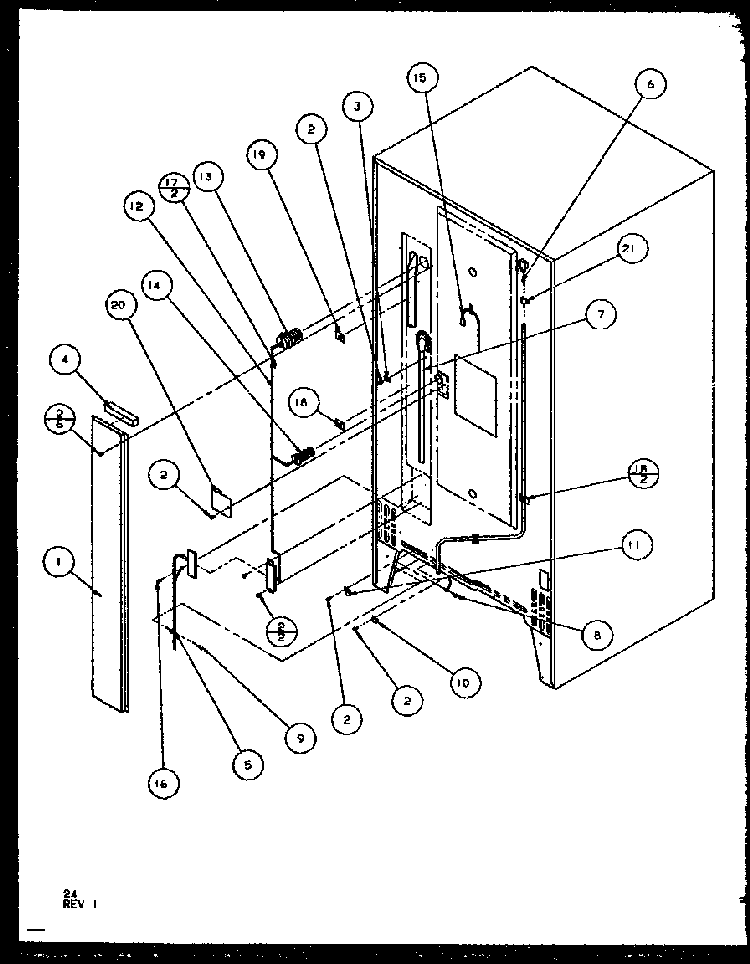 Wiring Harness & Cord Diagram and Parts List for 85161W-P1117111WW  Amana Refrigerator