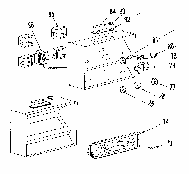 Control Panel Section Diagram and Parts List for 143660670  Kenmore Range