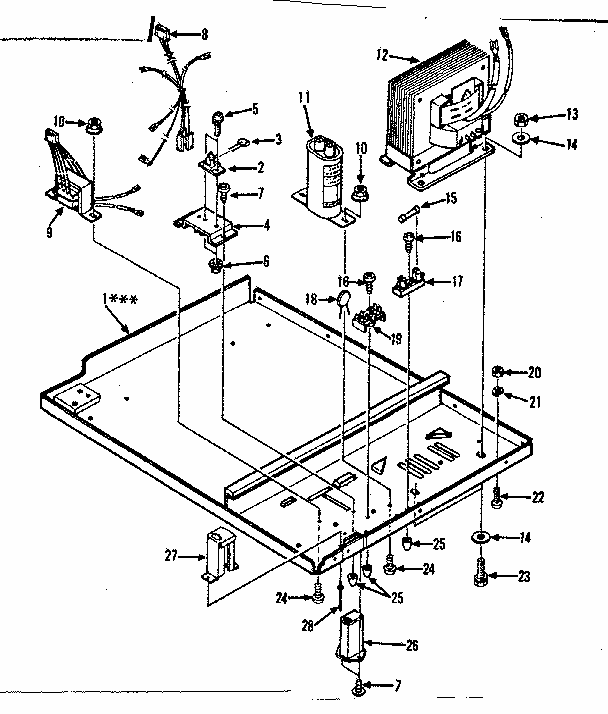 Microwave Parts Diagram and Parts List for 8504428190  Kenmore Microwave
