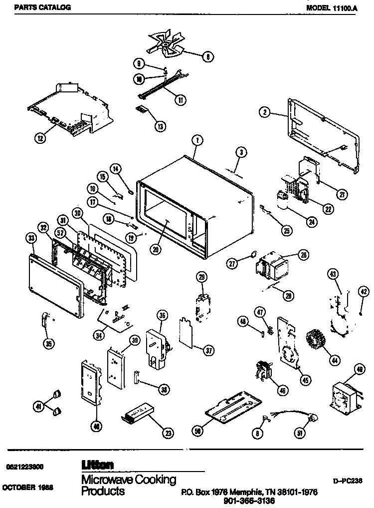 Mw Parts Diagram and Parts List for 2494A  Amana Microwave