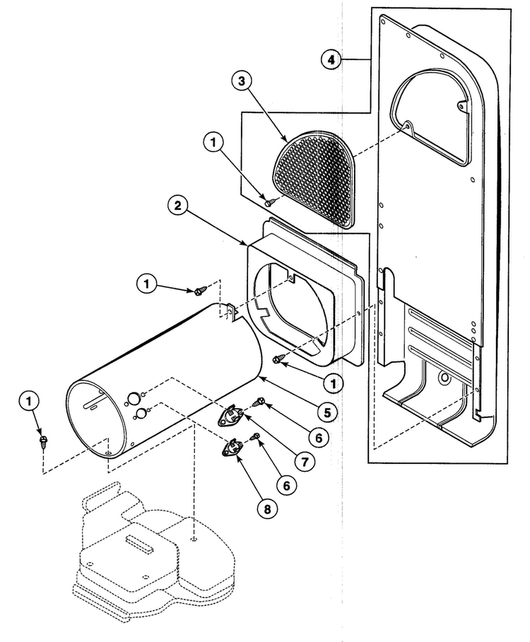 Heater Diagram and Parts List for SDG909WF1124  Speed Queen Dryer